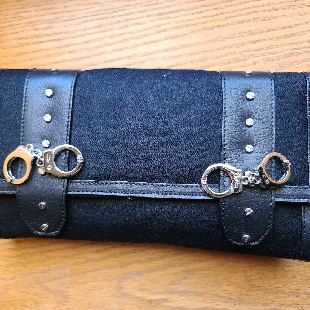 Brand New Black Hollywould Handcuff Clutch